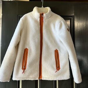 Gerry Weber White and Orange Puffer Jacket
